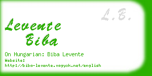 levente biba business card